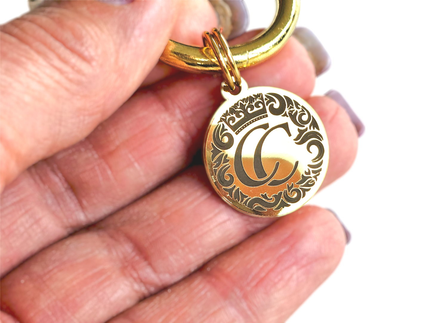 CollarCrafts ID Tag Golden Color