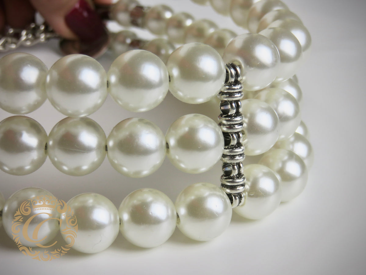 Pearl Dog CollarCollarCrafts Lux Pearl Neckase For Dogs Luxury Pet Accessories Large Beads Dog Collar Durable Unbreakable Dog Necklace