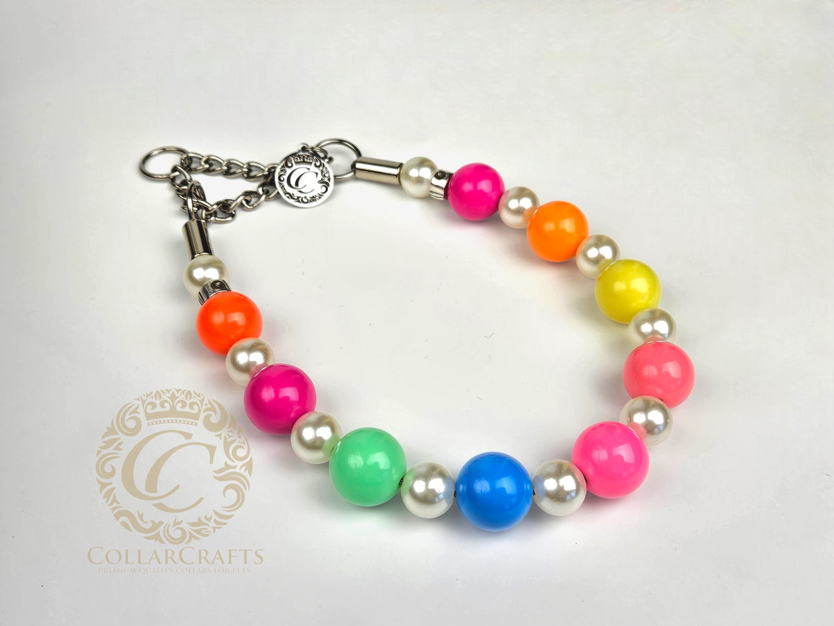 Dog collar Bright Summer Pearls