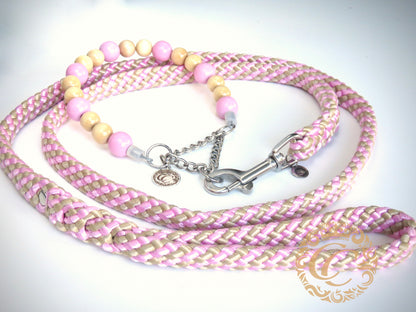 Dog collar Pink Wood Maxi
