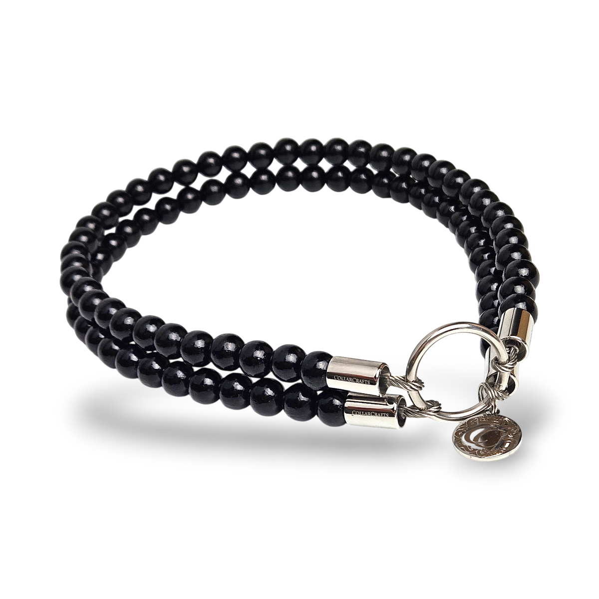 Dog collar Double Black Rowan