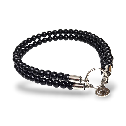 Dog collar Double Black Rowan