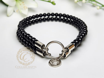 Dog collar Double Black Rowan