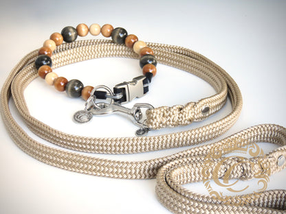 Dog collar  Vic | CollarCrafts | halsband | Beaded dog collar | Luxury dog collars | Handmade dog collars and leashes | martingale collar | Buckle dog collar | collar | dogcollar | bead dog collars | Unbreakable dog necklace | Natural dog collar | beaded dog collars | wooden bead dog collars | alu max com dog collars | beaded collars for dogs | Brown beads dog collars | collarcrafts