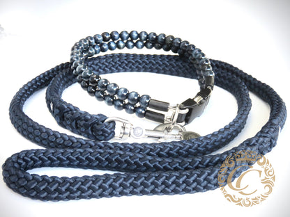Dog leash Dark Blue | Handmade Dog Leashes | Dog leash paracord | CollarCrafts | dogleash | leash | hondenleiband | honden leiband | paracord dog lead | Dog leash washable | paracord leash | Green dog leash | custom dog leash | Green dog leash | dog collar leash set | collarcrafts