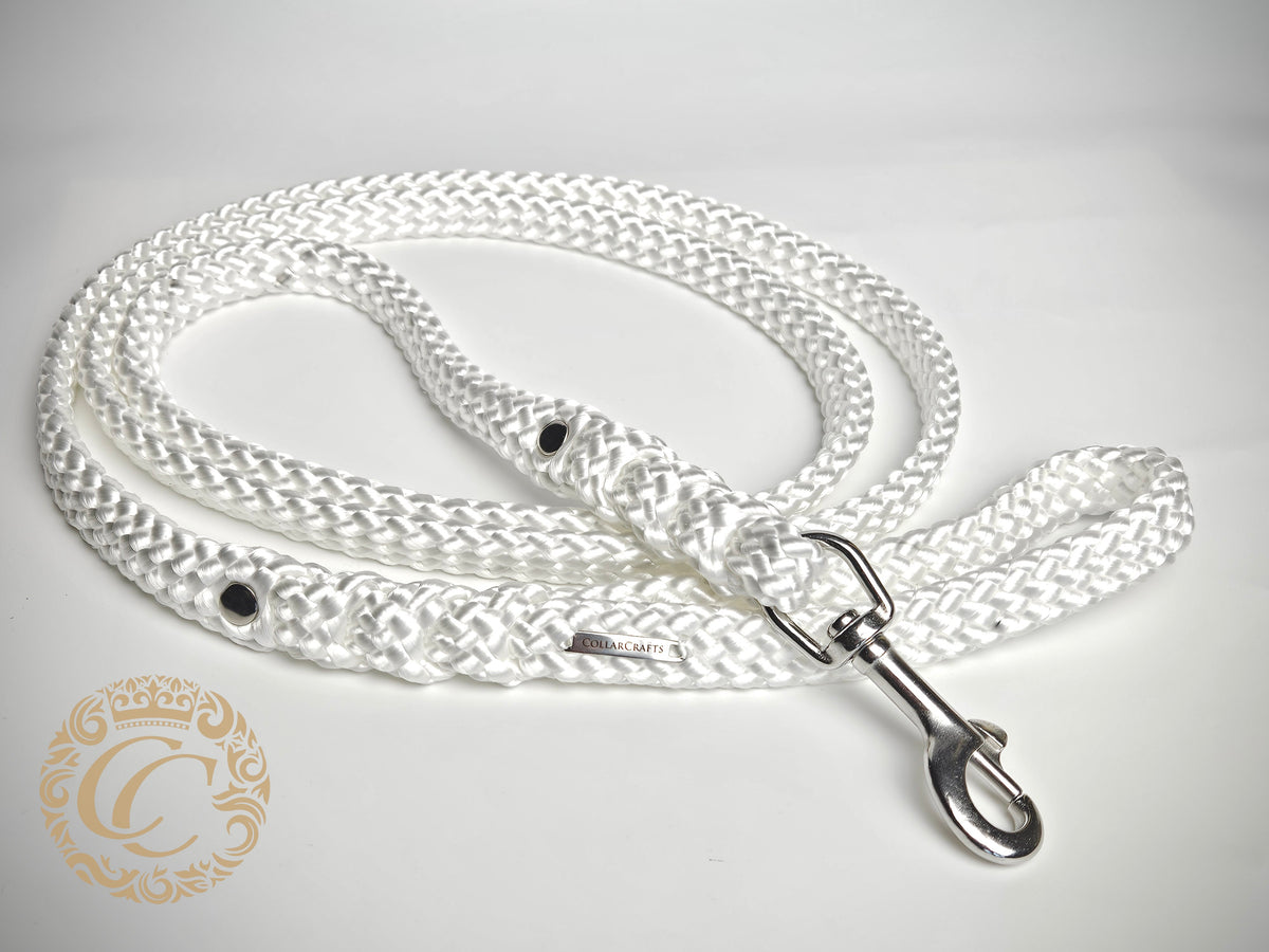 Leash Dogs Snow White CollarCrafts Large Dogs Leash Leash Dogs White Washable Dog Lead