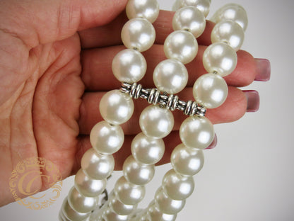 Pearl Dog CollarCollarCrafts Lux Pearl Neckase For Dogs Luxury Pet Accessories Large Beads Dog Collar Durable Unbreakable Dog Necklace