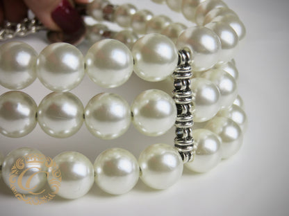 Pearl Dog CollarCollarCrafts Lux Pearl Neckase For Dogs Luxury Pet Accessories Large Beads Dog Collar Durable Unbreakable Dog Necklace