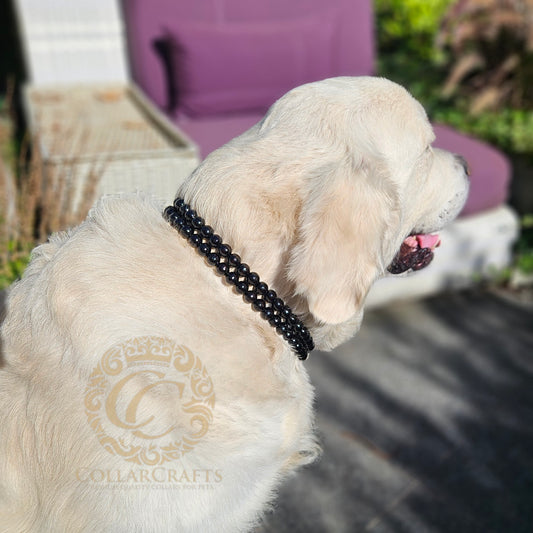 Dog collar Double Black Rowan