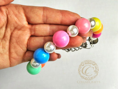 Dog collar Bright Summer Pearls