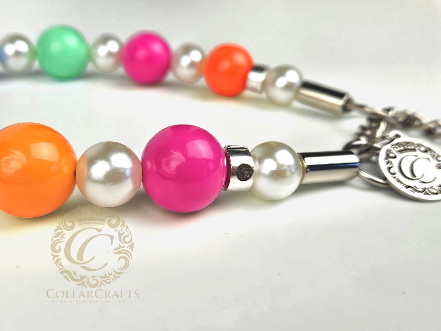 Dog collar Bright Summer Pearls