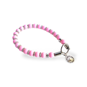 Dog Collar Sparkle and Beads Pink Mini Custom Made For All Dog Sizes Luxury Dog Necklace Unbreakable Leash Safe Beaded Dog Collar