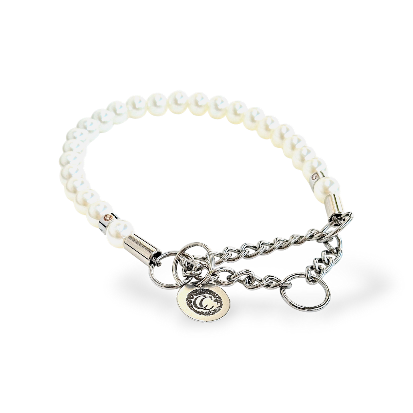 CollarCrafts Lux Petite Perles Dog Collar with elegant pearl detailing for dogs of all sizes
