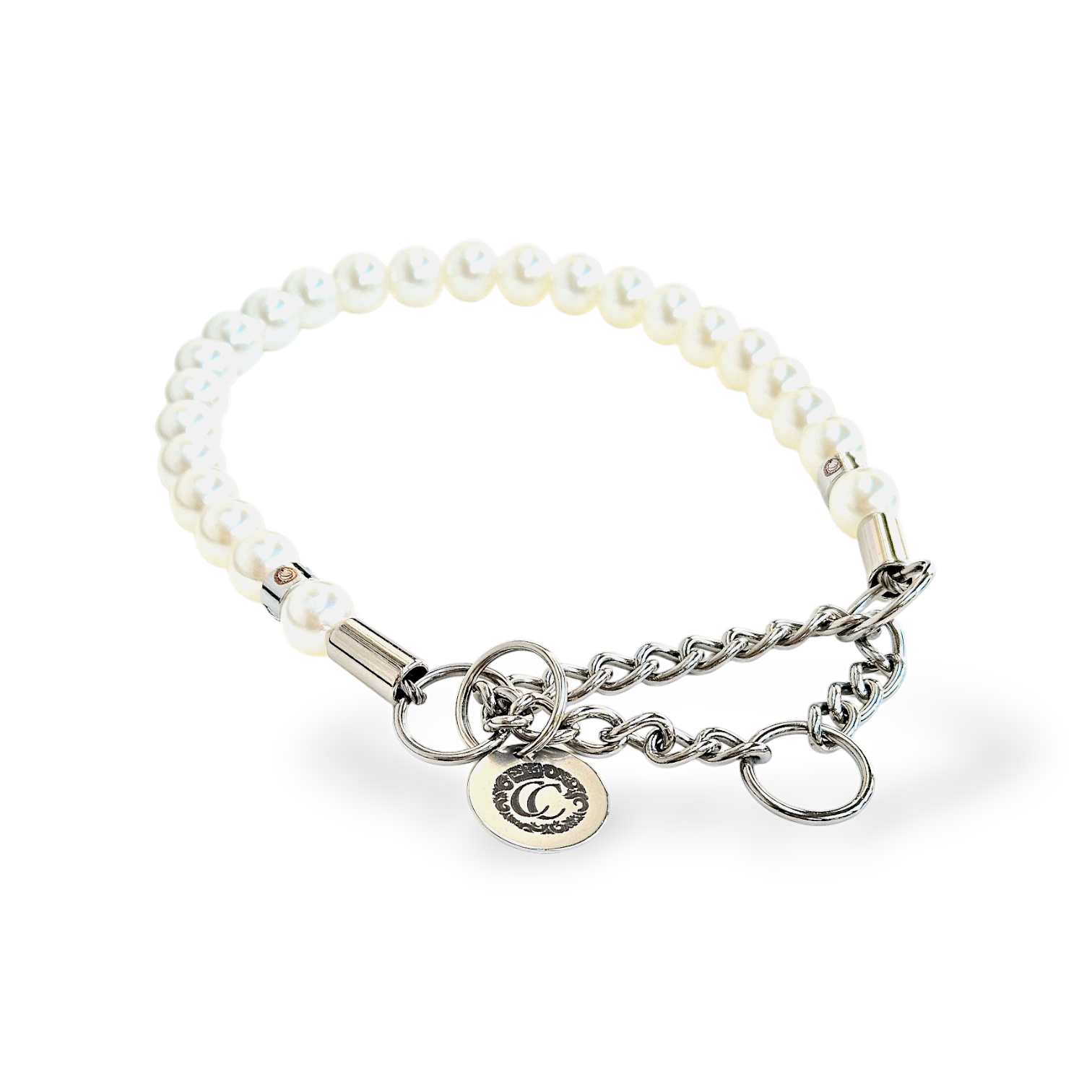 CollarCrafts Lux Petite Perles Dog Collar with elegant pearl detailing for dogs of all sizes
