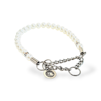 CollarCrafts Lux Petite Perles Dog Collar with elegant pearl detailing for dogs of all sizes
