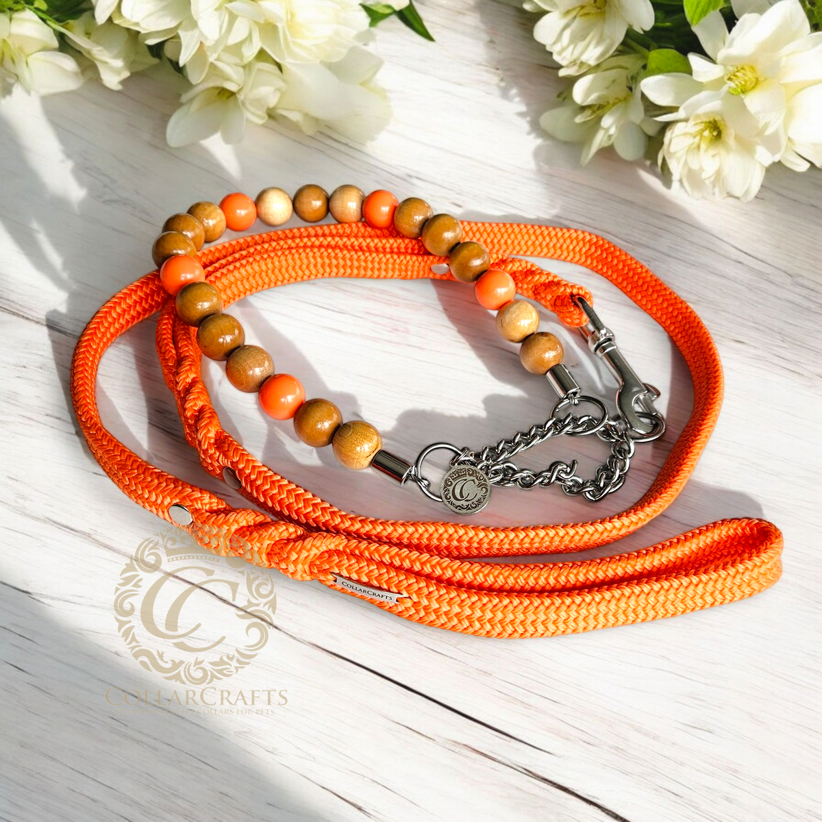 Dog collar Orange Splash Maxi