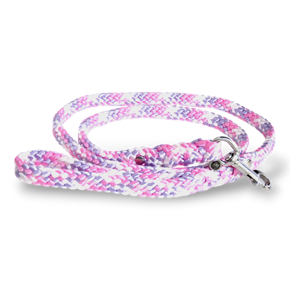 Handmade dog leash Pinky Pie Maxi | Paracord Dog Leashes | Dog Collars | CollarCrafts | dogleash | custom made leash | Large dog leash | honden leiband | paracord dog lead | washable dog leash | paracord leash | fancy dog leashes | Pink dog leash | dog leash Pink Purple White | collarcrafts