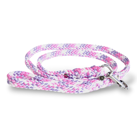 Handmade dog leash Pinky Pie Maxi | Paracord Dog Leashes | Dog Collars | CollarCrafts | dogleash | custom made leash | Large dog leash | honden leiband | paracord dog lead | washable dog leash | paracord leash | fancy dog leashes | Pink dog leash | dog leash Pink Purple White | collarcrafts
