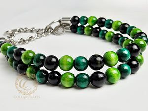 Dog collar Double Midi Green