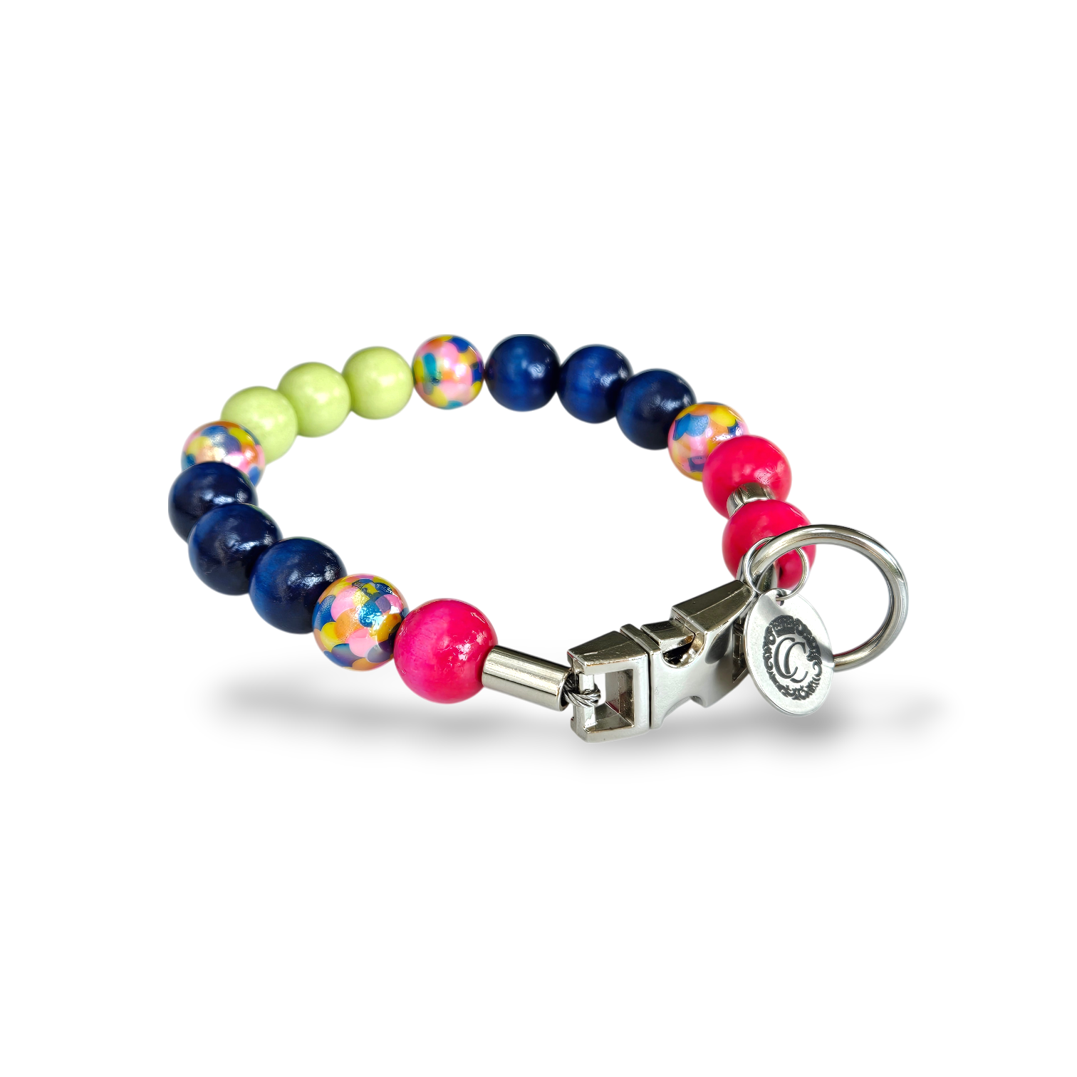 Beaded Dog collar CollarCrfts Candy Cosmos with buckle closure