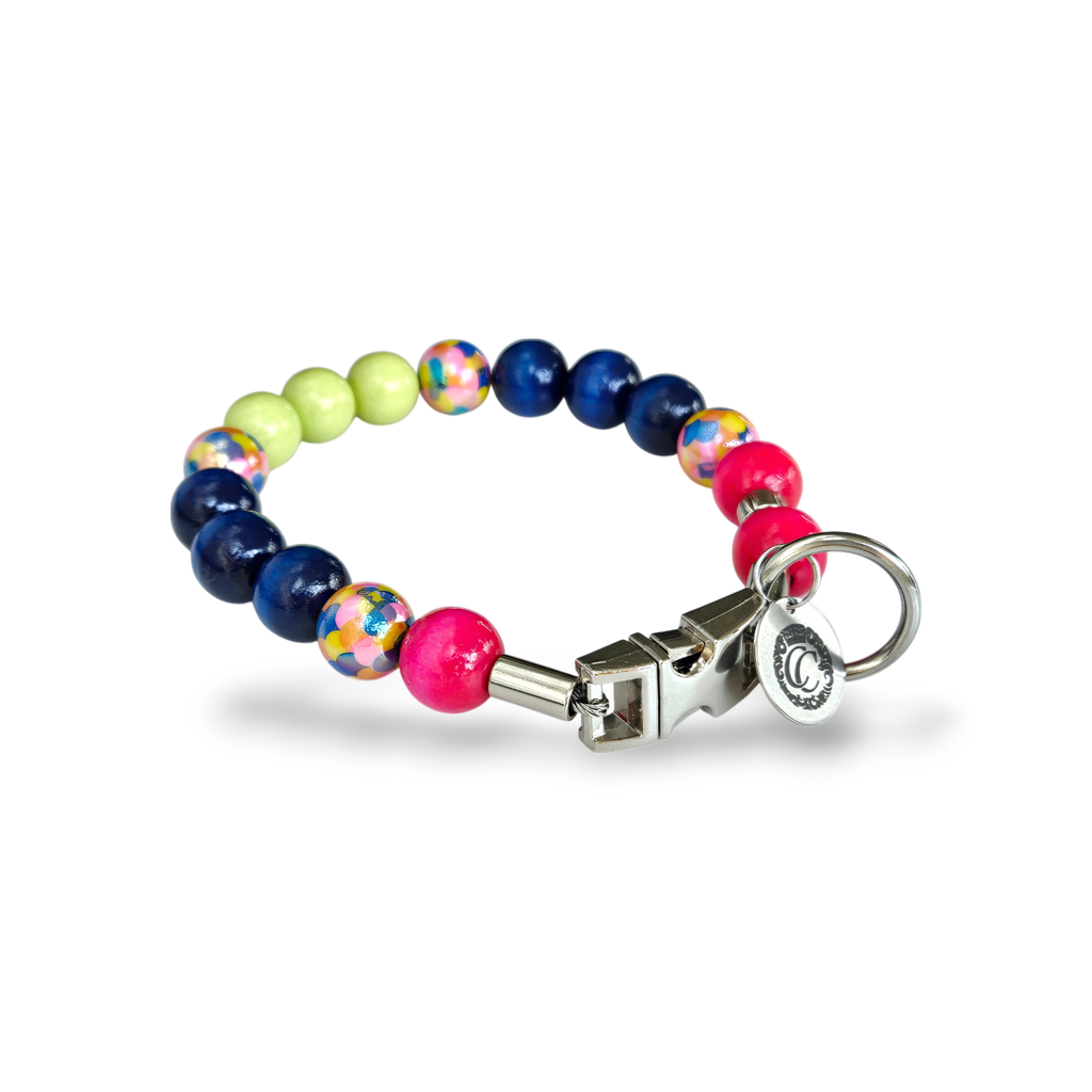 Beaded Dog collar CollarCrfts Candy Cosmos with buckle closure