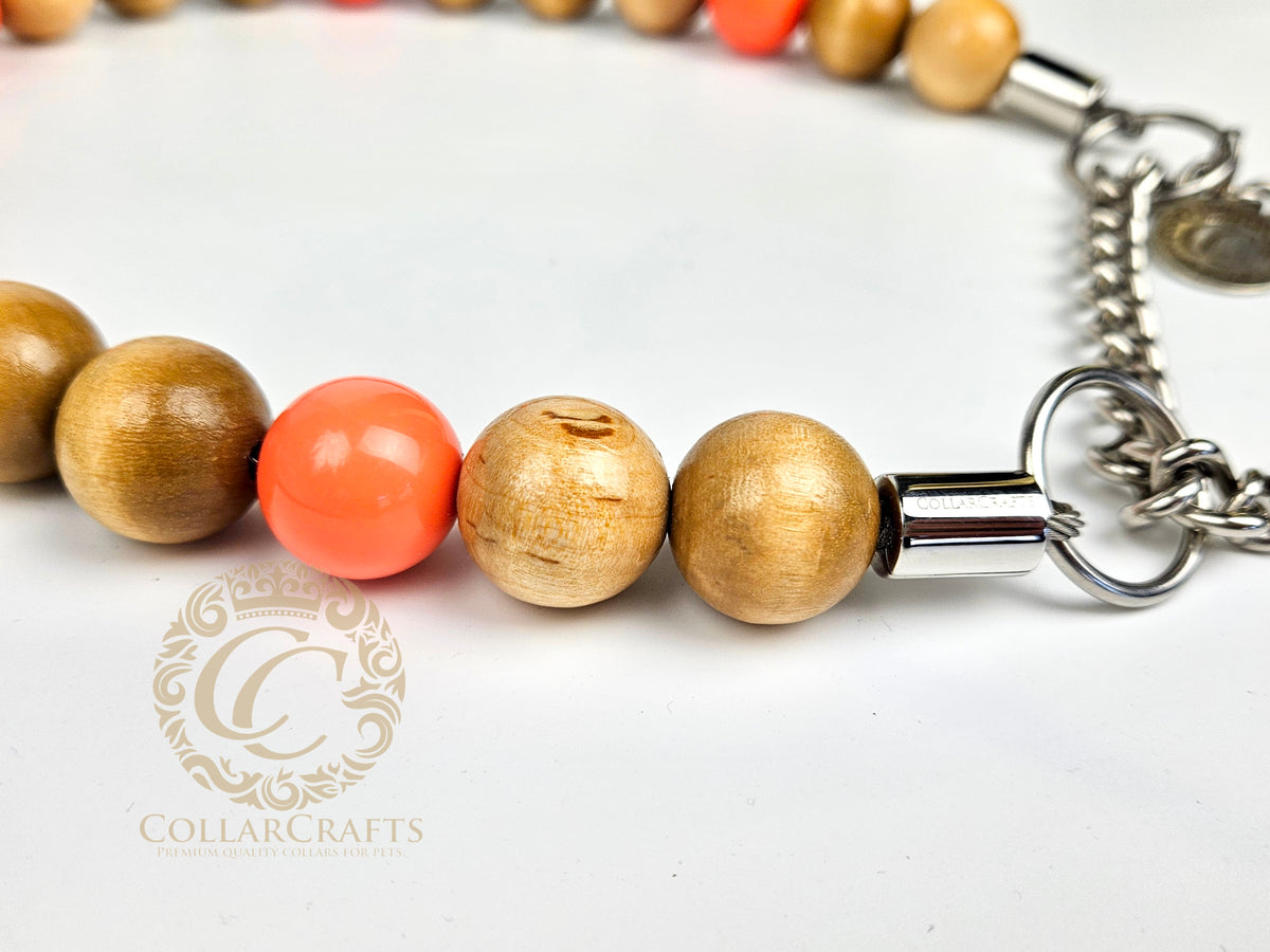 Dog collar Orange Splash Maxi