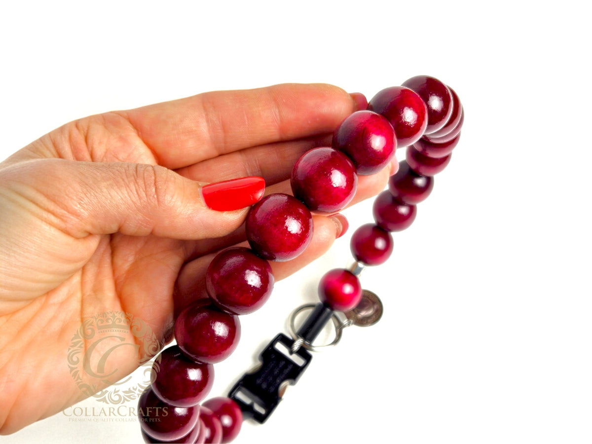 Dog collar Wine Red