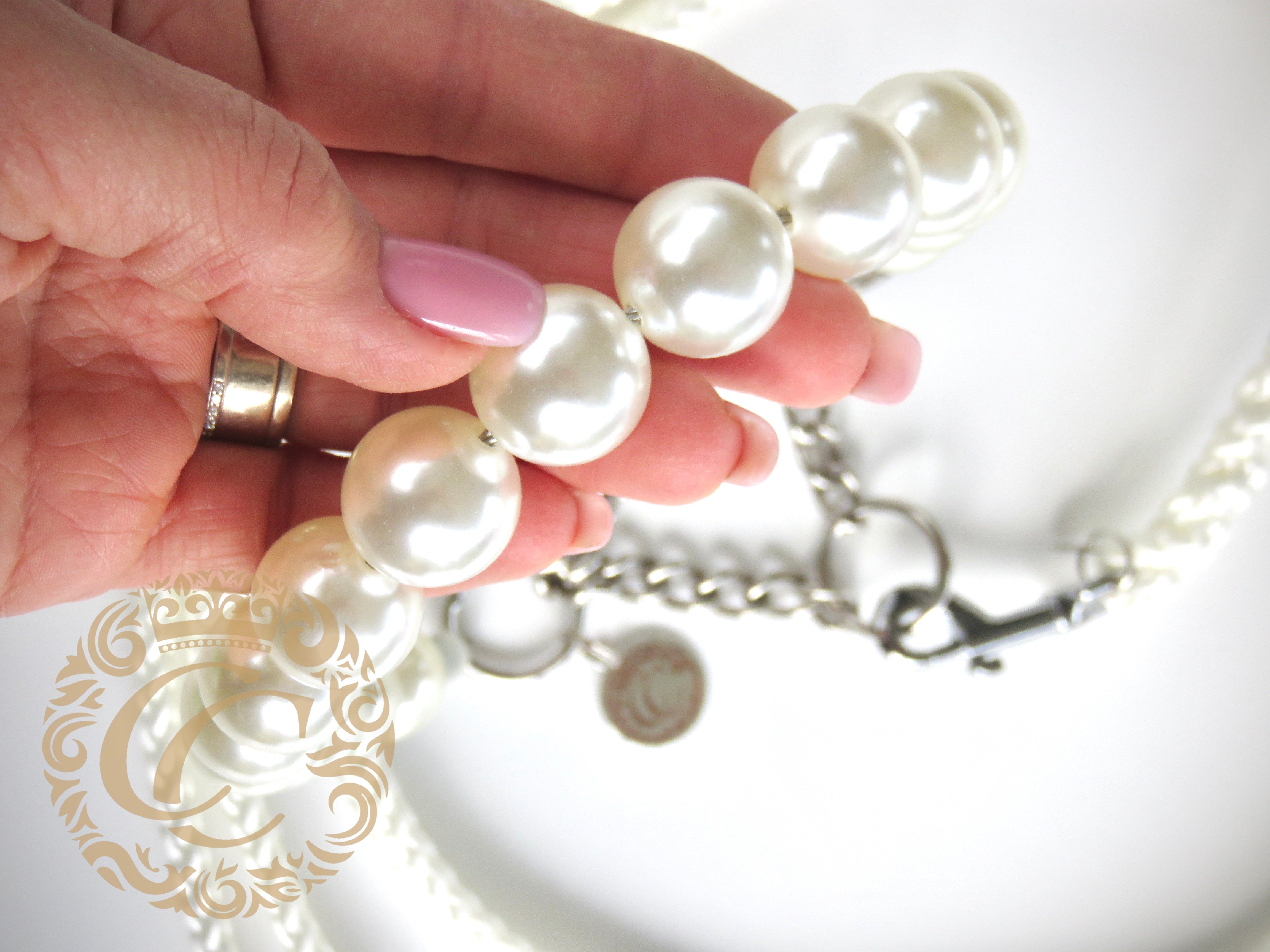 The roxy Pearl Dog Collar, Pearl Dog Necklace - Etsy
