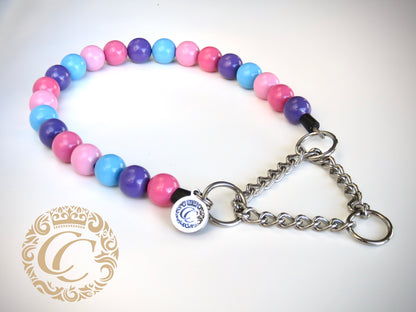 Dog collar Summer Garden Maxi | handmade dog collar | CollarCrafts | dogcollar | halsband | dogcollar | collar | Chic dog collar | Unbreakable Dog Necklace | Buckle dog collars | Designer dog collar | martingale dog collar | Luxury dog collars | wooden bead dog collars | alu max com dog collars | beaded collars for dogs | Colorful beads dog collars