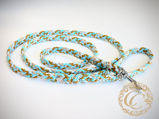 Dog leash for small & medium dogs Sandy Aquamarine | collarcrafts leash handmade | dogleash | leash paracord | hondenleiband | leiband | dog leash small dog | cat leash | mini dog leash | Colorfull Dog Leash | Washable dog leash | Fancy dog leash Mini | collarcrafts leash handmade | dogleash | leash paracord | hondenleiband | leiband | dog leash small dog | cat leash | mini dog leash | Colorfull Dog Leash | Washable dog leash | Fancy dog leash