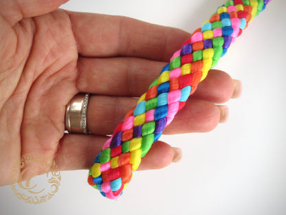 Handmade dog leash Rainbow | Dog Leashes | Dog Collars | CollarCrafts | dogleash | custom made leash | hondenhalsband | honden leiband | paracord dog lead | washable dog leash | paracord leash | fancy dog leashes | Rainbow dog leash | dog collar leash set | collarcrafts
