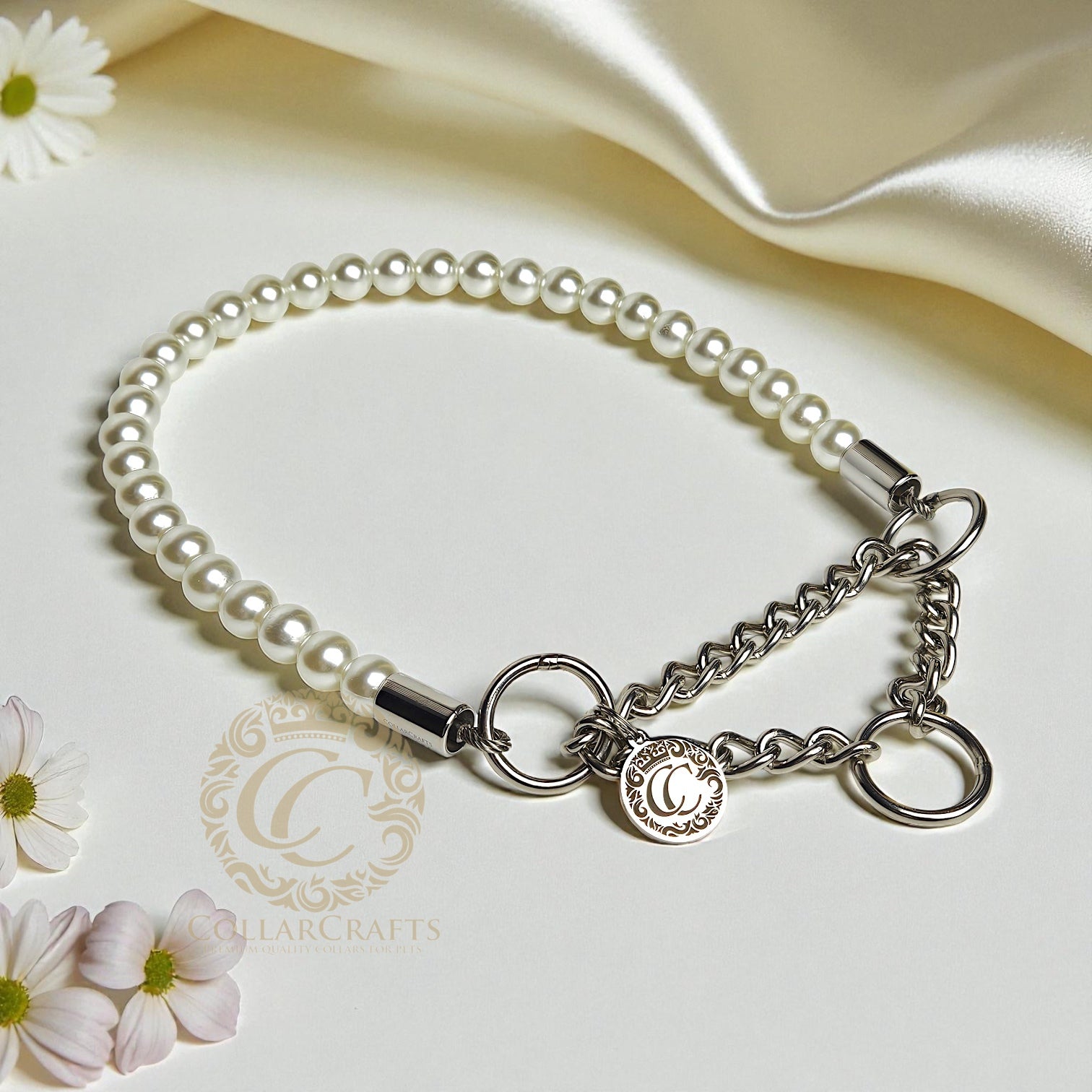 Dog collar LUX Petite Perles