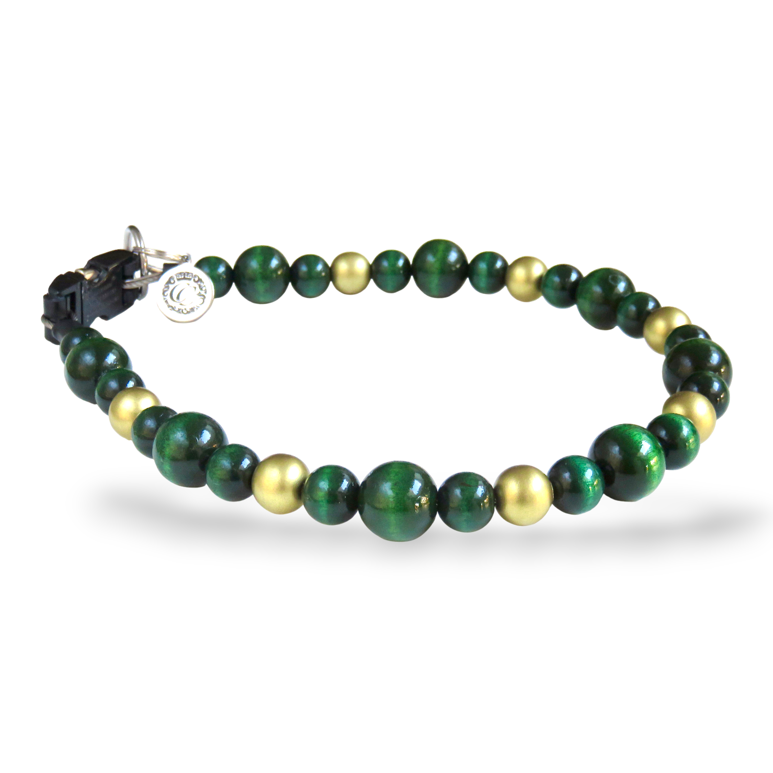 Dog collar Green Gold