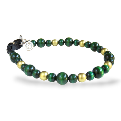Dog collar Green Gold