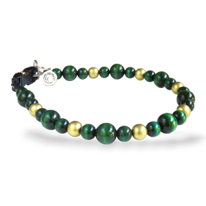 Dog collar Green Gold