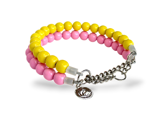 Dog Collar CllarCrafts Sunny Pink Summer Dog Collar Girls