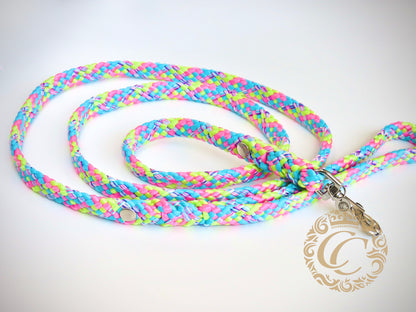 Dog leash for small & medium dogs Candy Crash Mini | collarcrafts leash handmade | dogleash | leash paracord | hondenleiband | leiband | dog leash small dog | cat leash | mini dog leash | Colorfull Dog Leash
