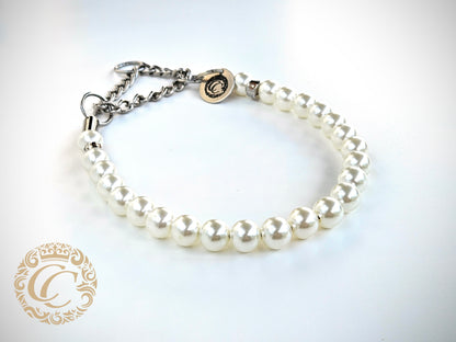 CollarCrafts Lux Petite Perles Dog Collar with elegant pearl detailing for dogs of all sizes
