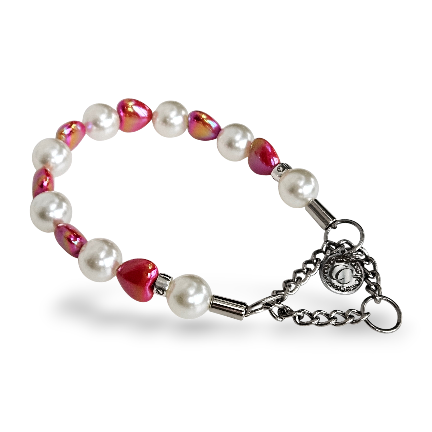 Dog Collar Pearl Love