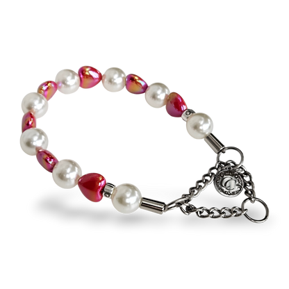 Dog Collar Pearl Love