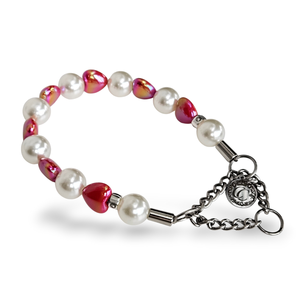 Dog Collar Pearl Love
