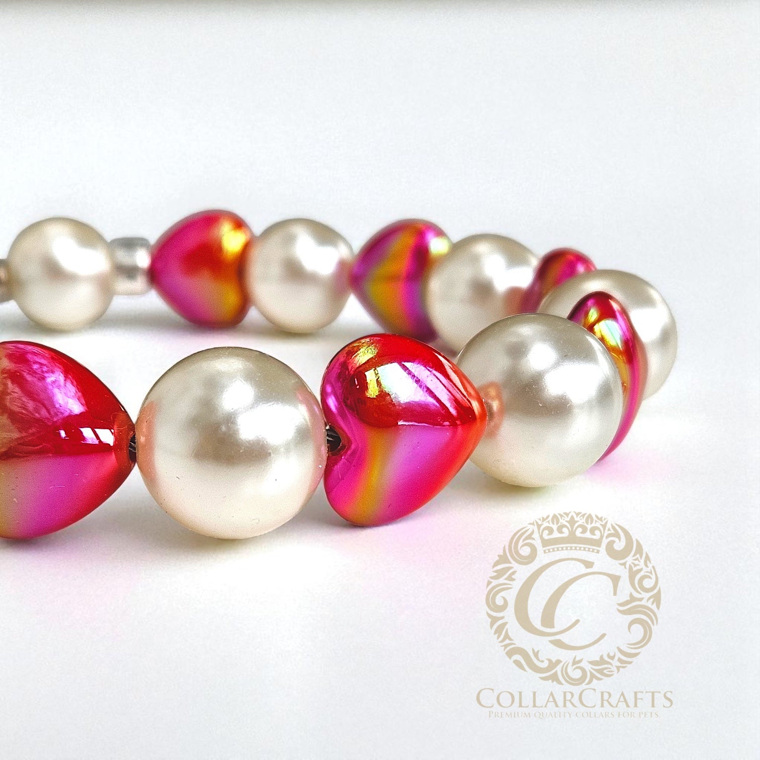 Dog Collar Pearl Love