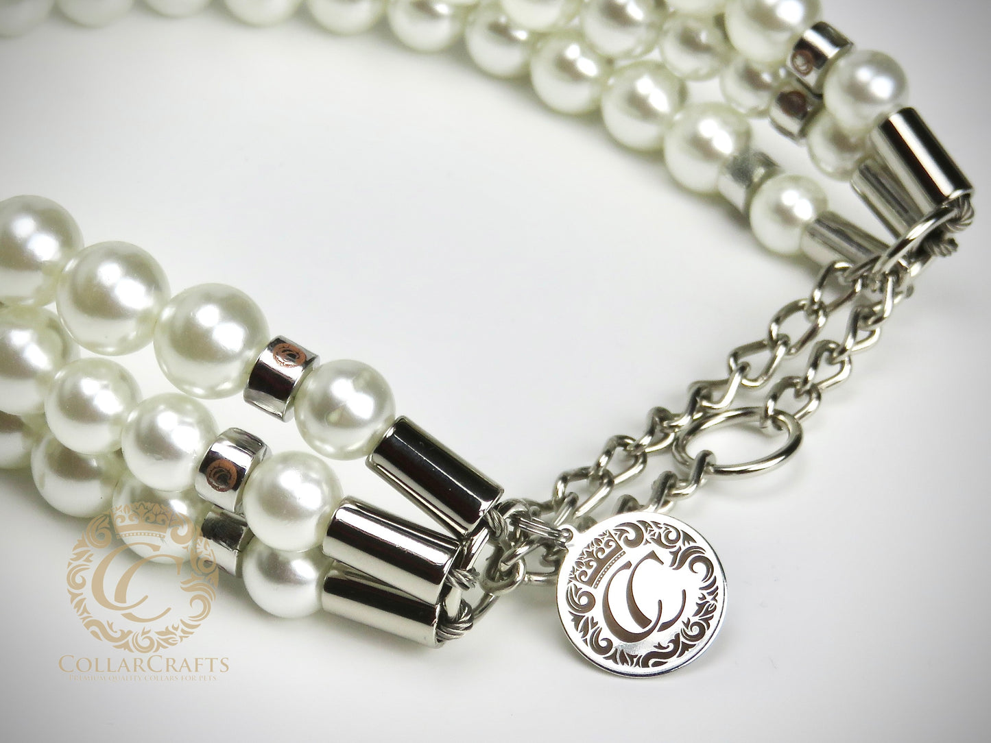 Pearl Dog CollarCollarCrafts Lux Pearl Neckase For Dogs Luxury Pet Accessories Large Beads Dog Collar Durable Unbreakable Dog Necklace