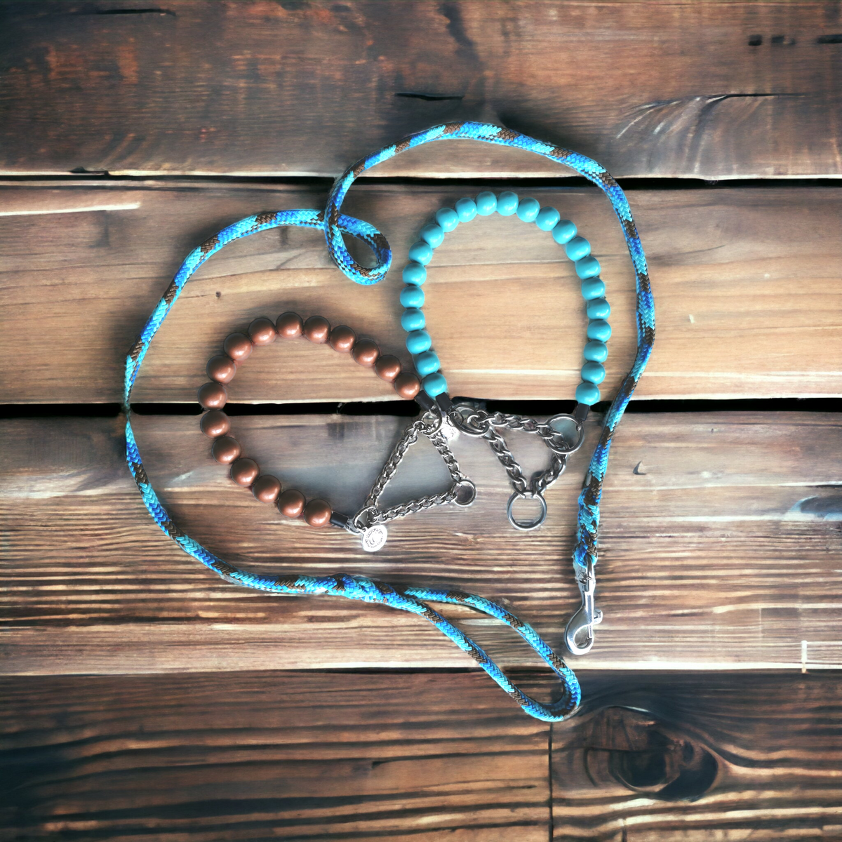 Dog collar Choco Gold Maxi