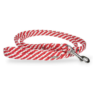 Red White Dog leash Candy Cane CollarCrafts Christmas Leash For dogs White Red Heavy Duty Leash Large Dogs Washable Comfortable Leash