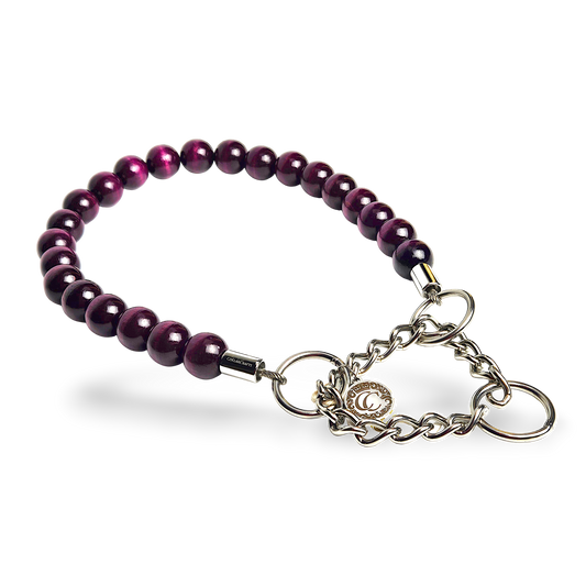 Dog collar Aubergine Maxi