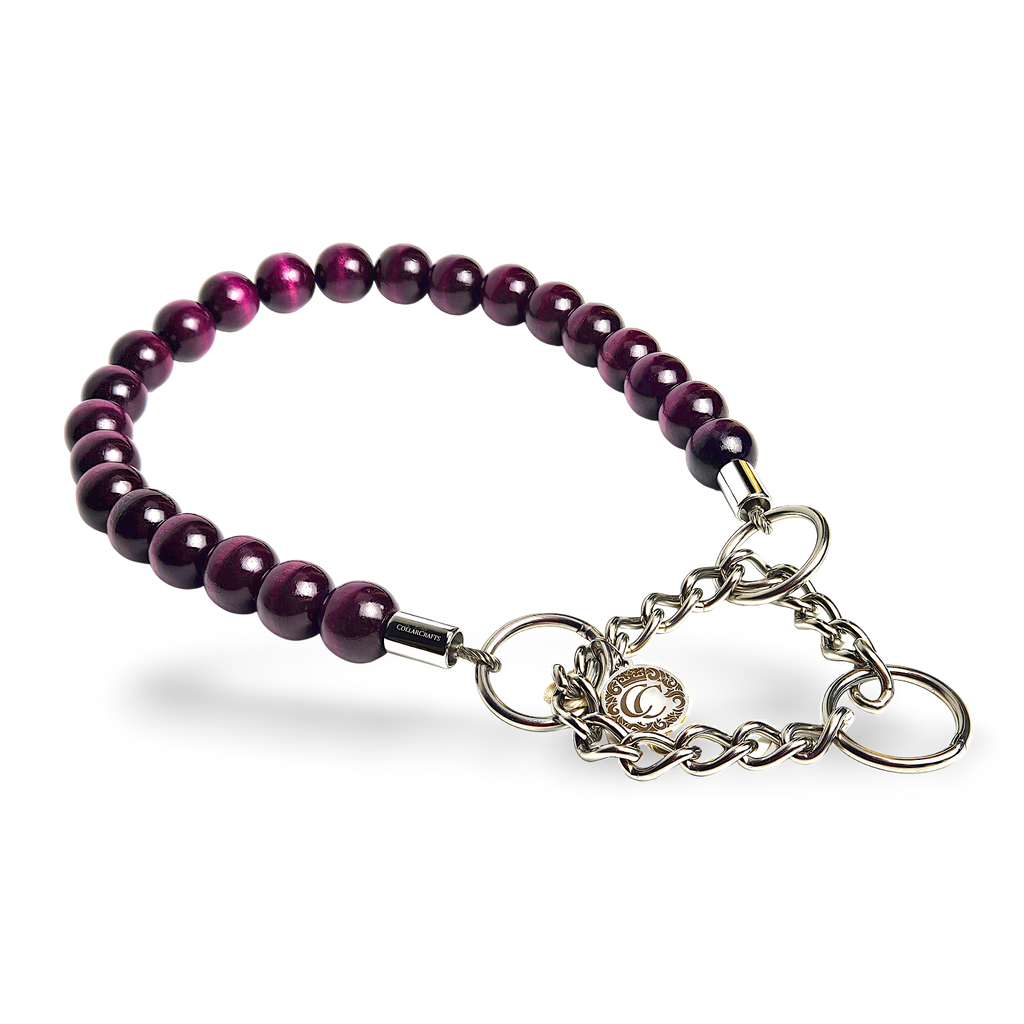Dog collar Aubergine Maxi