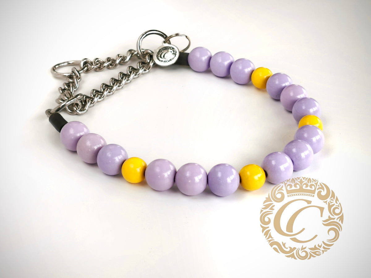 Dog collar Purple Flower | Dog Collars | Cat Collars | CollarCrafts | dogcollar | collar | hondenhalsband | hondenband | Kattenhalsband | bead dog collars | cat mood collar | beaded dog collar | beaded dog collars | wooden bead dog collars | alu max com dog collars | beaded collars for dogs | rainbow dog collars | collarcrafts