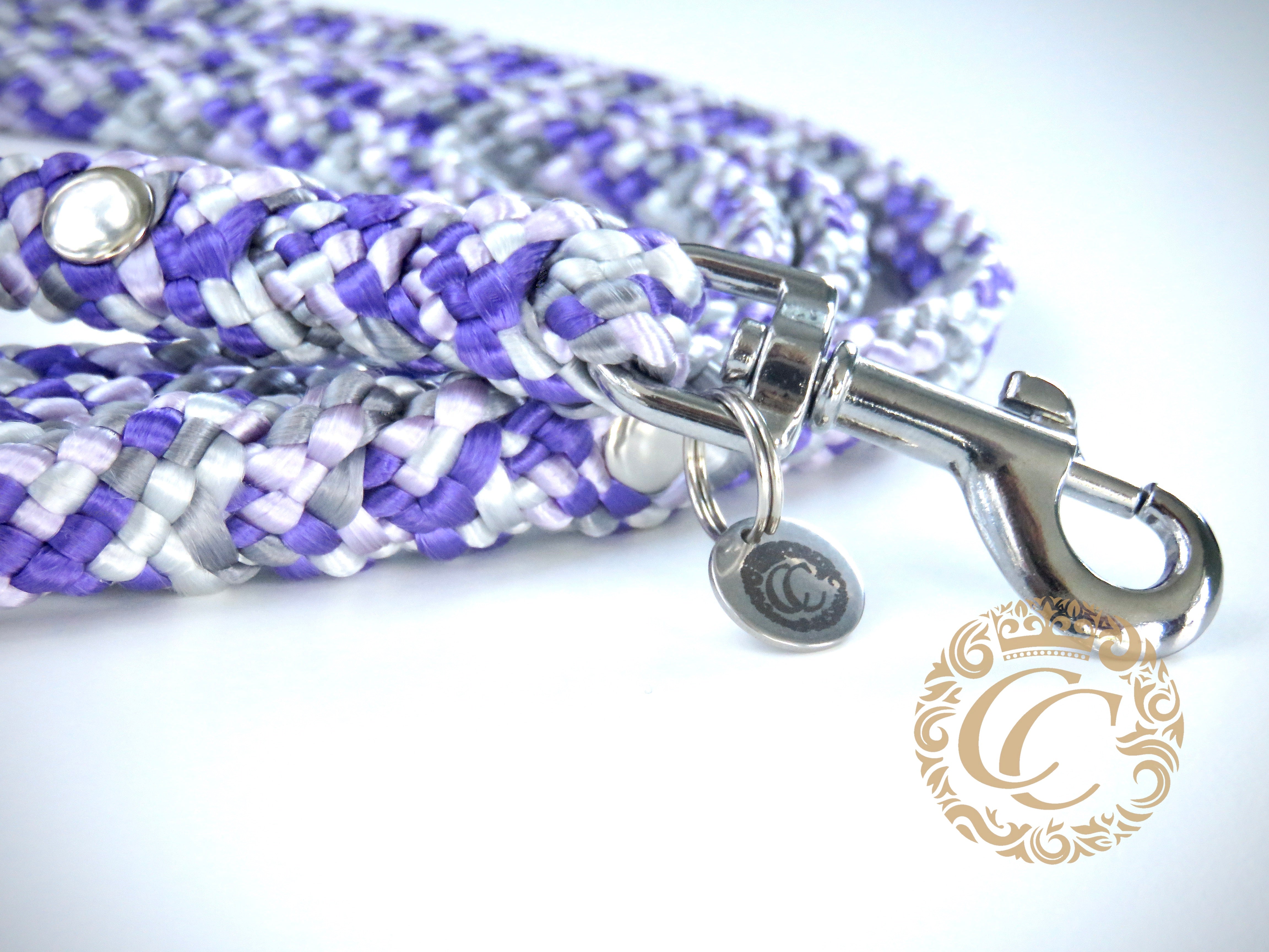 Dog leash for small & medium dogs Purple Mix | collarcrafts leash | handmade dog lead | paracord leash | Dog Collars | Cat Collars | CollarCrafts | dogcollar | collar | hondenhalsband | hondenband | Kattenhalsband | bead dog collars | cat mood collar | beaded dog collar | beaded dog collars | wooden bead dog collars | alu max com dog collars | beaded collars for dogs | rainbow dog collars | collarcrafts