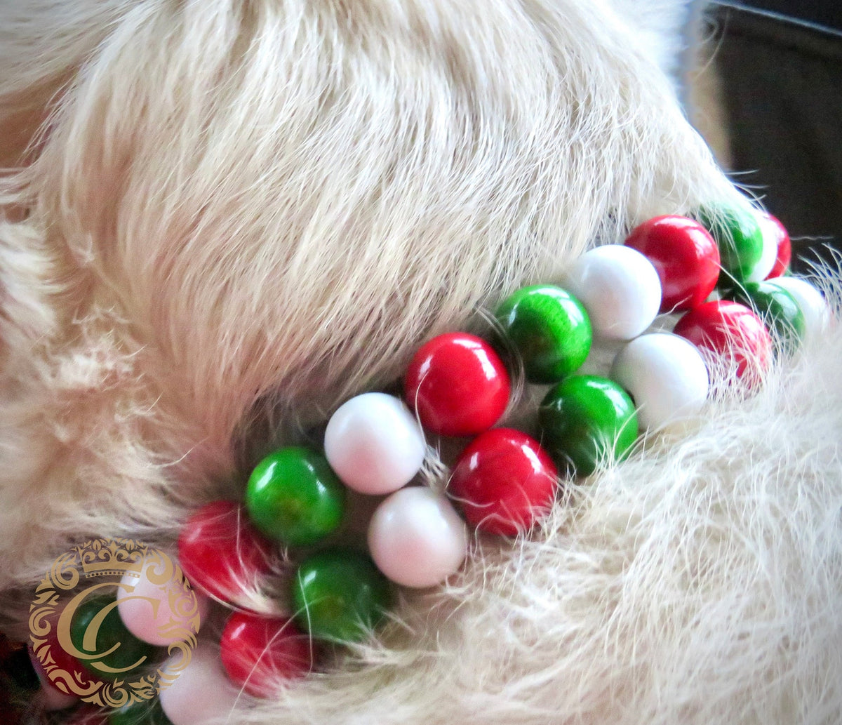 Dog collar Double Howlidays | Christmas Dog Collars | Party dog Collars | CollarCrafts | dogcollar | collar | honden halsband | Buckle dog collar Christmas | bead dog collars | Holiday mood collar | beaded dog collar | beaded dog collars | wooden bead dog collars | alu max com dog collars | beaded collars for dogs | Christmas dog collars